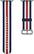 Alt View 12. Modal™ - Stainless Steel Woven Nylon Watch Band for Apple Watch 42mm, 44mm (Series 1-8) and Apple Watch Ultra 49mm - White/Blue/Red.
