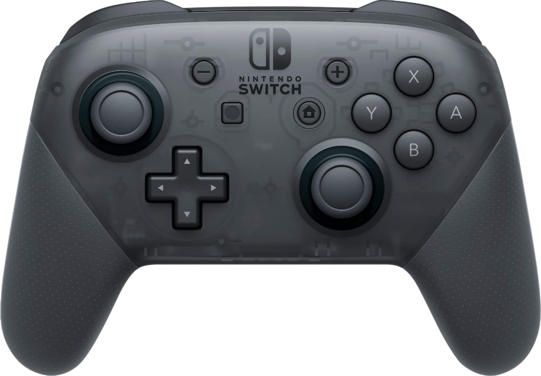 Front. Nintendo - Geek Squad Certified Refurbished Pro Wireless Controller for Nintendo Switch - Black.