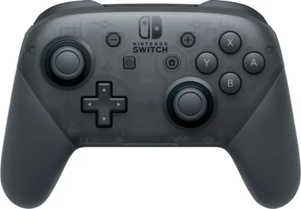 Front. Nintendo - Geek Squad Certified Refurbished Pro Wireless Controller for Nintendo Switch - Black.