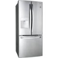 Angle Zoom. LG - 21.8 Cu. Ft. French Door Refrigerator with External Water Dispenser - Stainless Steel.