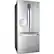 Angle. LG - 21.8 Cu. Ft. French Door Refrigerator with External Water Dispenser - Stainless Steel.