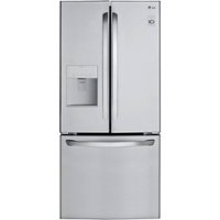 LG - 21.8 Cu. Ft. French Door Refrigerator with External Water Dispenser - Stainless Steel - Front_Zoom