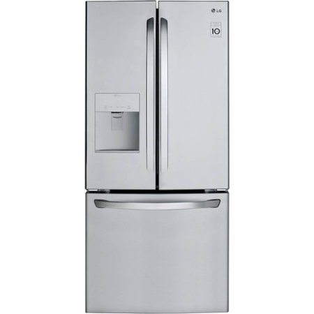 LG - 21.8 Cu. Ft. French Door Refrigerator with External Water Dispenser - Stainless Steel