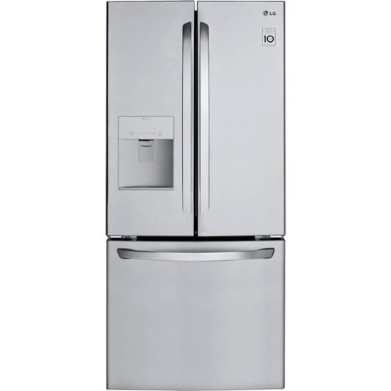 Front Zoom. LG - 21.8 Cu. Ft. French Door Refrigerator with External Water Dispenser - Stainless Steel.