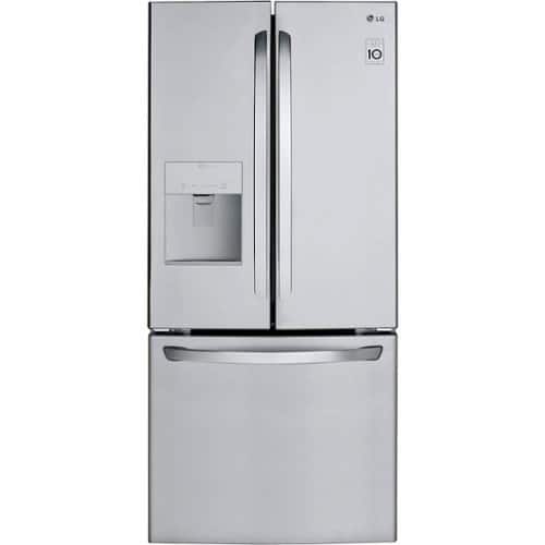 LG - 30-in Wide 21.8 Cu. Ft. French Door Refrigerator with External Water Dispenser - Stainless Steel
