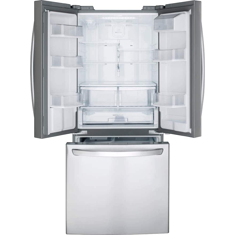 Alt View 12. LG - 21.8 Cu. Ft. French Door Refrigerator with External Water Dispenser - Stainless Steel.