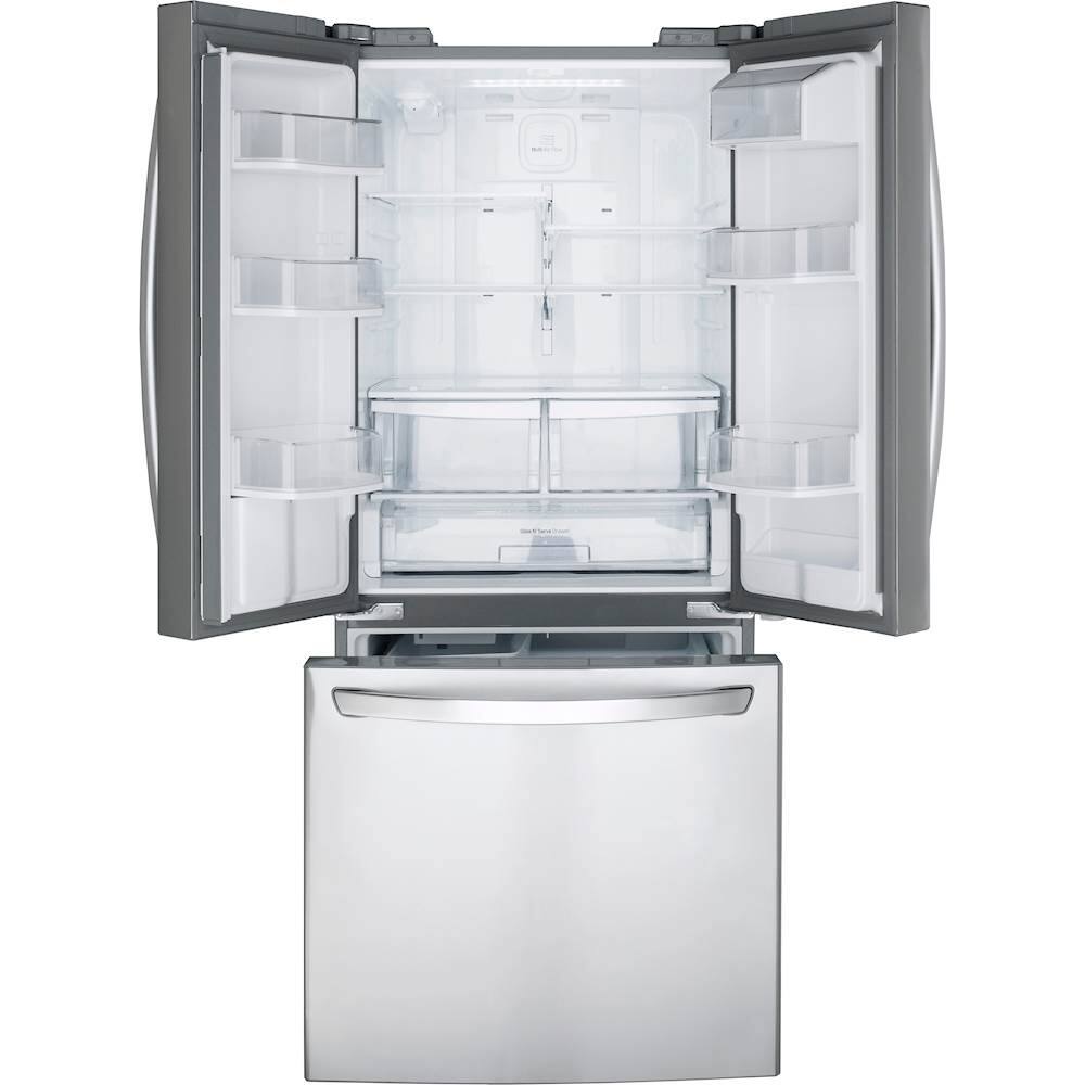 Alt View 12. LG - 21.8 Cu. Ft. French Door Refrigerator with External Water Dispenser - Stainless Steel.