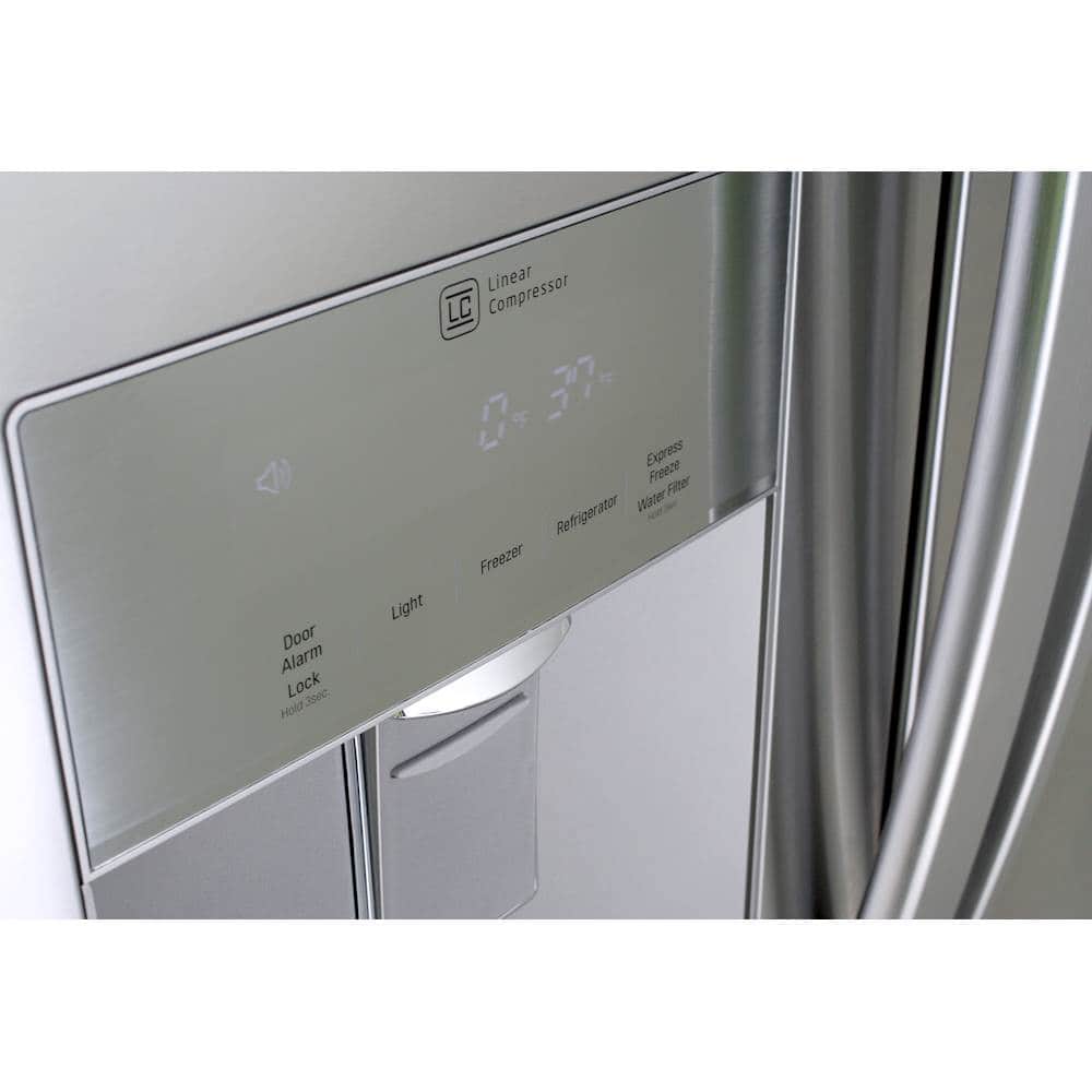 Alt View 14. LG - 21.8 Cu. Ft. French Door Refrigerator with External Water Dispenser - Stainless Steel.