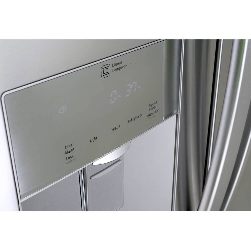 Alt View 14. LG - 21.8 Cu. Ft. French Door Refrigerator with External Water Dispenser - Stainless Steel.