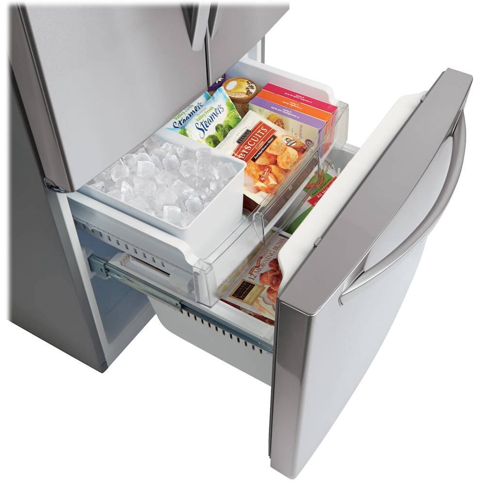 Alt View 16. LG - 21.8 Cu. Ft. French Door Refrigerator with External Water Dispenser - Stainless Steel.