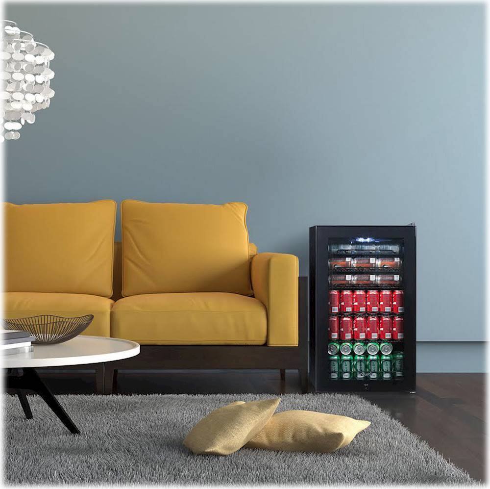 NewAir Prismatic Series 19 in. Single Zone 126 Cans Beverage Cooler with  RGB HexaColor LED Lights, Mini Gaming Fridge in Black NBC126HX00 - The Home  Depot