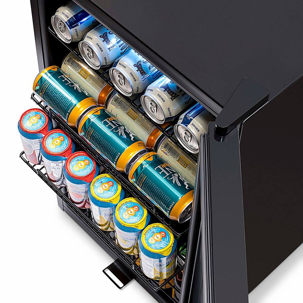 FOHERE Beverage Refrigerator Cooler, 120 Cans Mini Fridge with