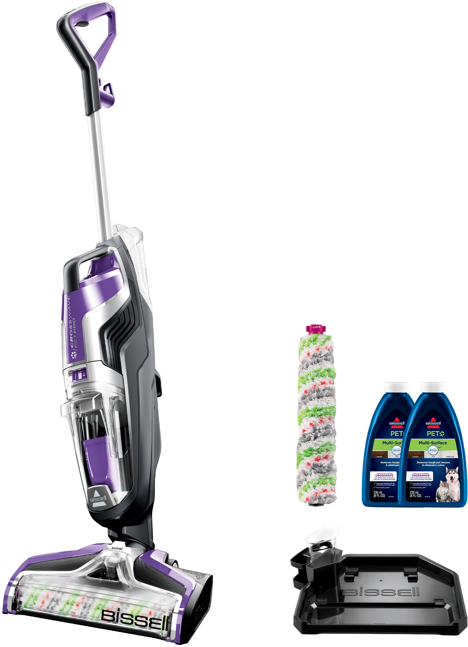 2306A BISSELL Crosswave Pet Pro All in One Wet Dry Vacuum Cleaner and Mop for Hard floors and Area Rugs