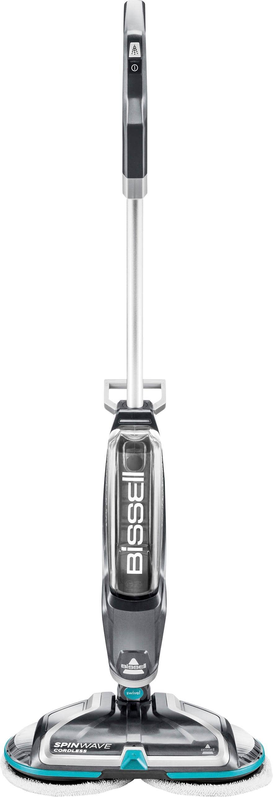 BISSELL - SpinWave Cordless Powered Mop - Titanium/Electric Blue - Front_Zoom