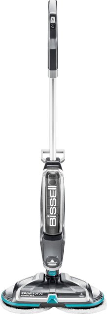 Front. BISSELL - SpinWave Cordless Powered Mop - Titanium/Electric Blue.