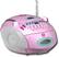 Angle Standard. KIDdesigns - Barbie CD/Tape/Radio Karaoke Boombox.
