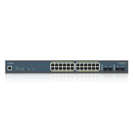 Engenius - EWS7928FP-FIT 28-Port Gigabit PoE+ Managed Switch | 410W Budget, 4 SFP | Cloud & On-Prem Hybrid - metal