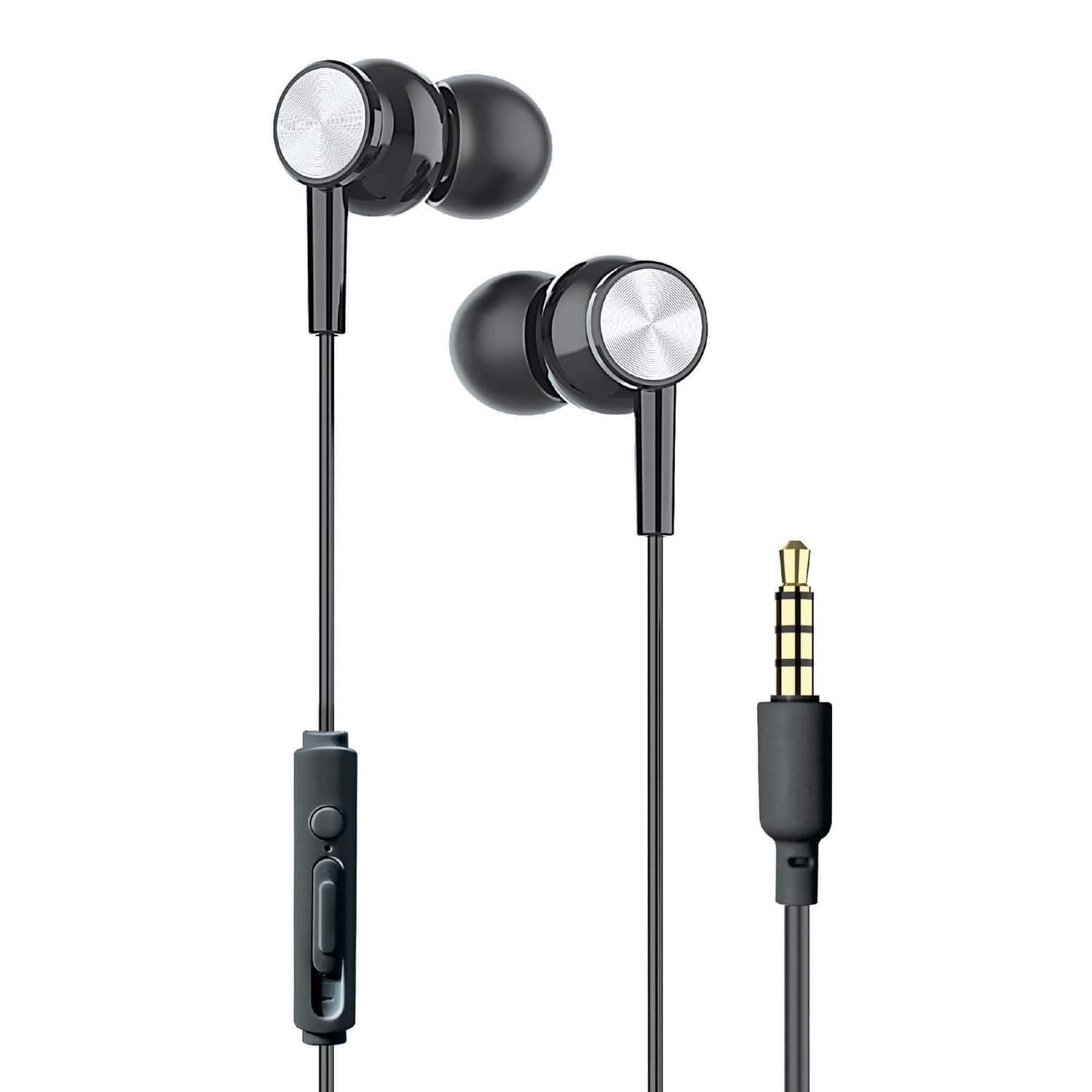 Xyst 3.5mm Stereo In Ear Earbuds with Microphone Black XYS-E3512BK