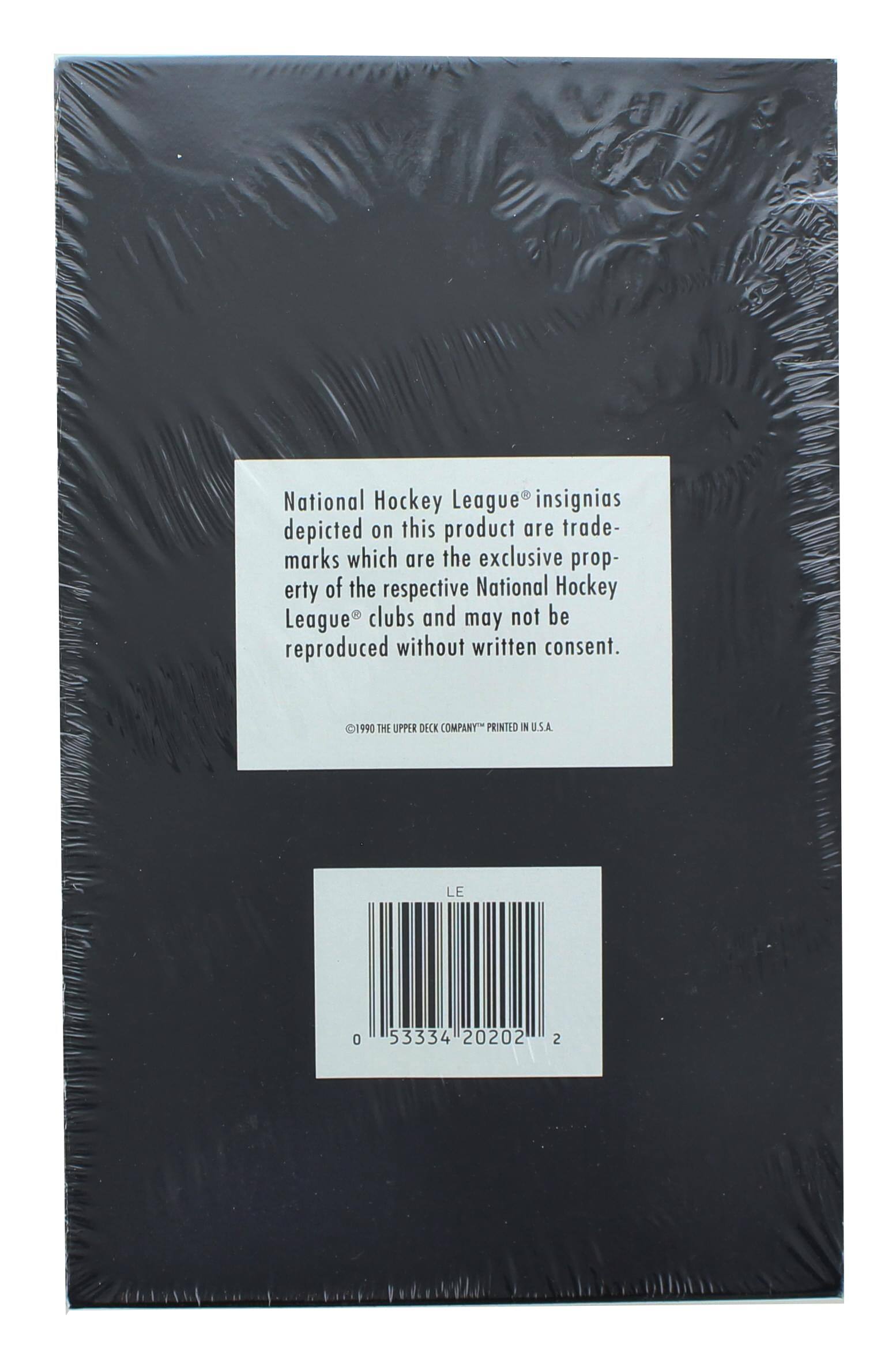 National Hockey League® insignias depicted on this product are trademarks which are the exclusive property of the respective National Hockey League® clubs and may not be reproduced without written consent.

©1990 THE UPPER DECK COMPANY™ PRINTED IN U.S.A.

0 53334 20202 2