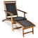 Front. Costway - Patio Folding Rattan Lounge Chair Wooden Frame W/ Retractable Footrest - Black & Natural.