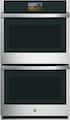 GE Profile - 30" Smart Built-In Double Electric Convection Wall Oven with No Preheat Air Fry and Precision Cooking - Stainless Steel