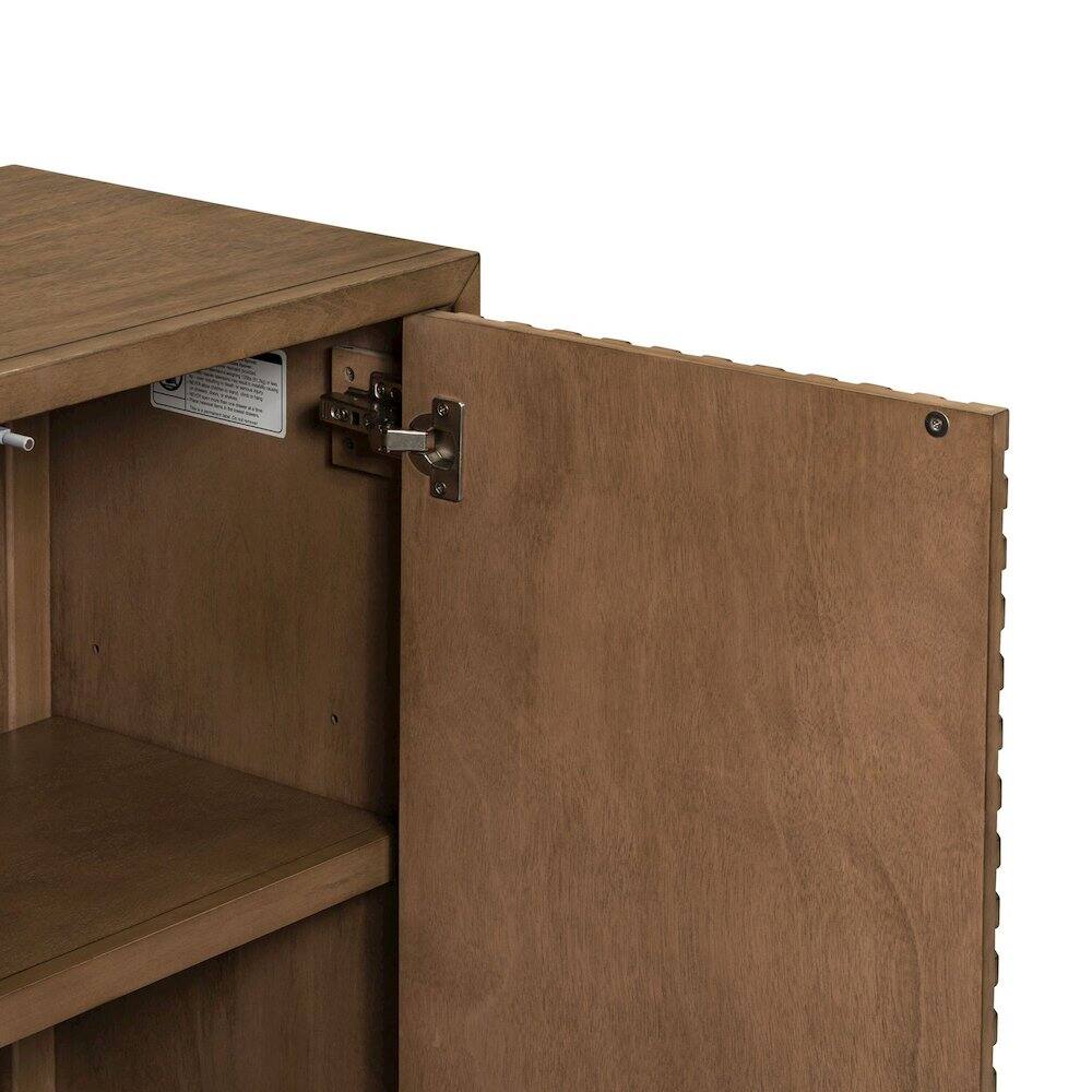 Alt View 3. Liberty Furniture Industries - Easton Storage 2 Door Accent Cabinet Modern Design - Urban Bronze Walnut Wood - Urban Bronze.