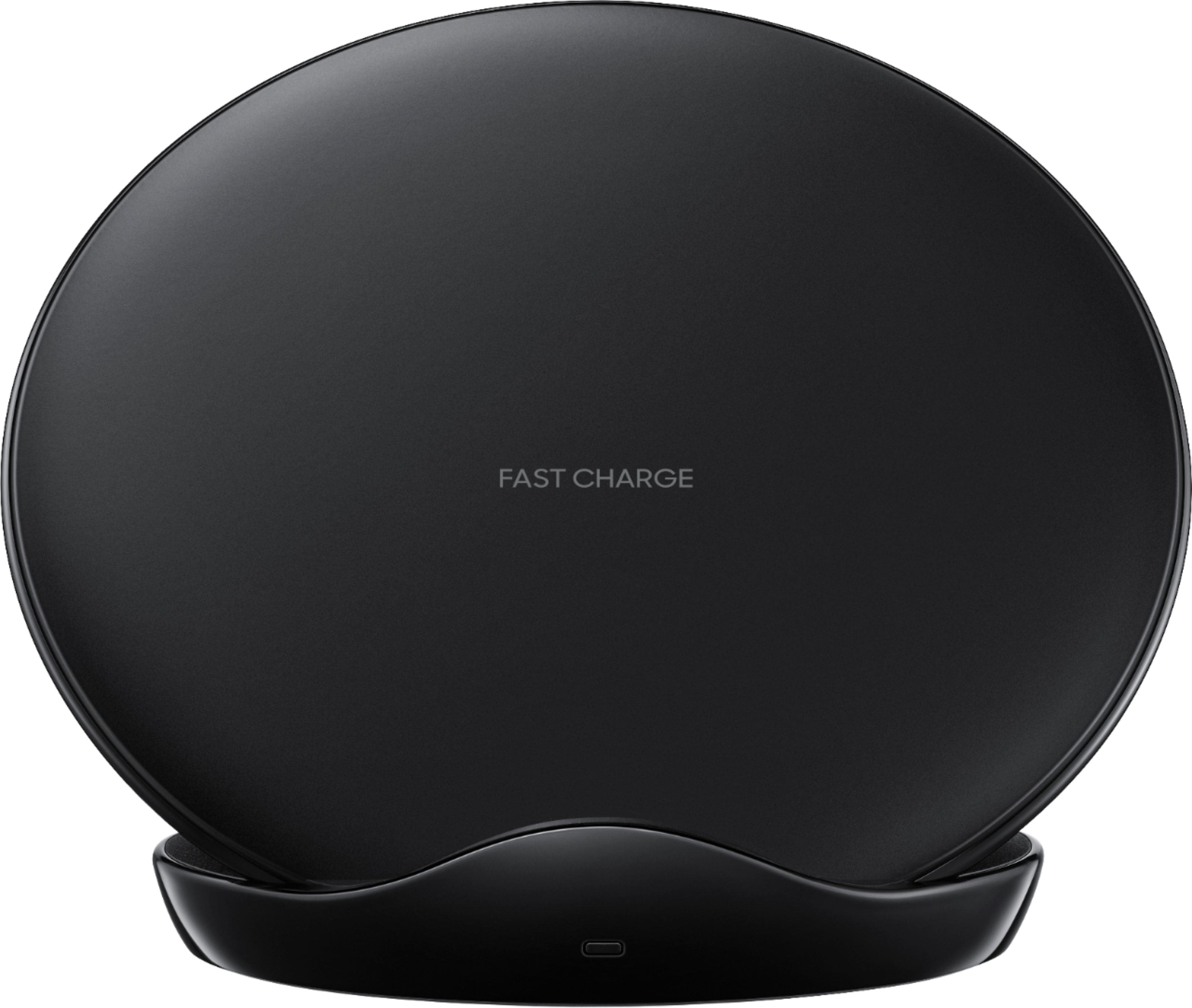 Front. Samsung - Fast Charge Wireless Charging Stand - Black.