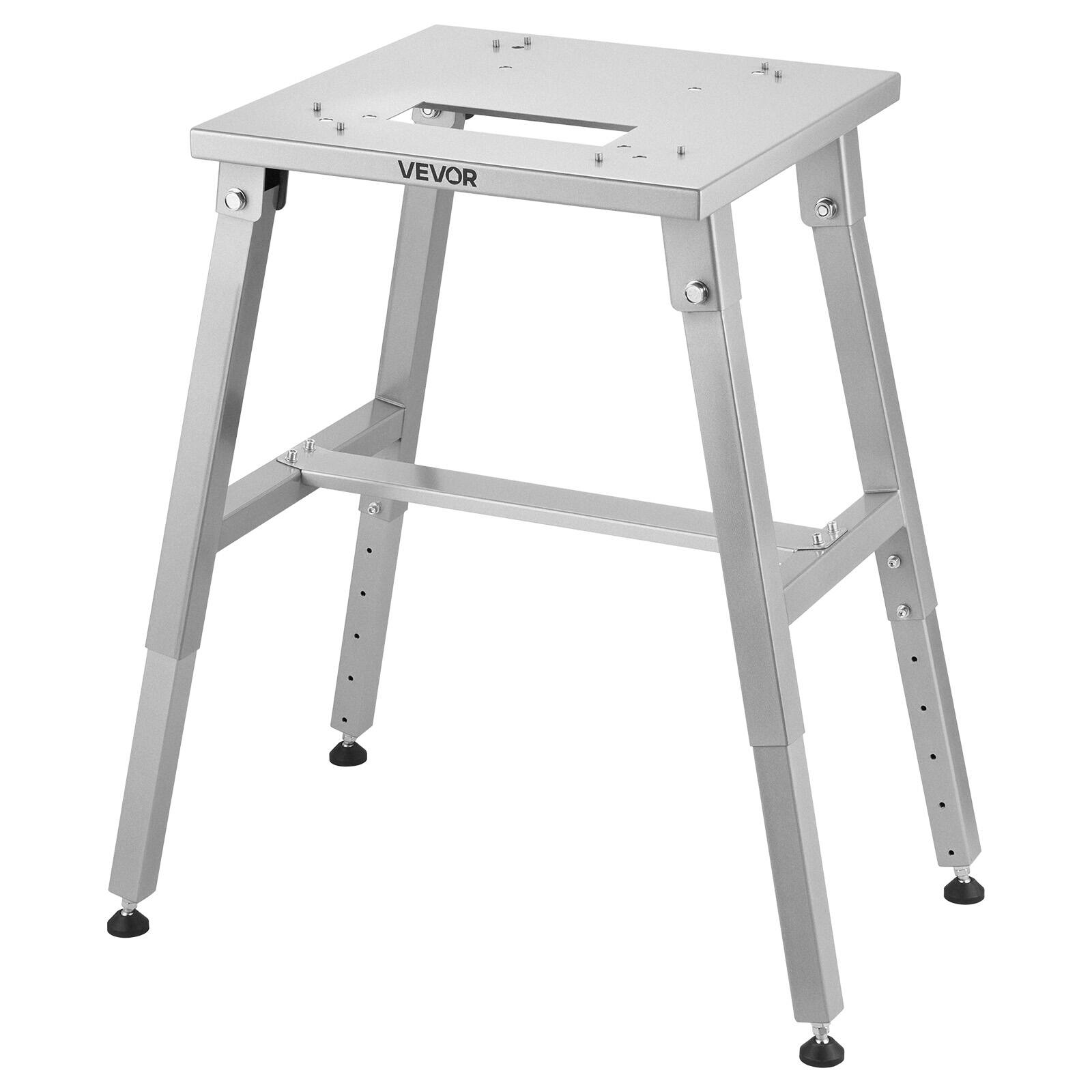 Alt View 5. VEVOR - Electric Meat Bandsaw Stand, Floor Stand with Adjustable Height, Stable H-Shaped Frame, Anti-Slip Foot Pads - Silver.