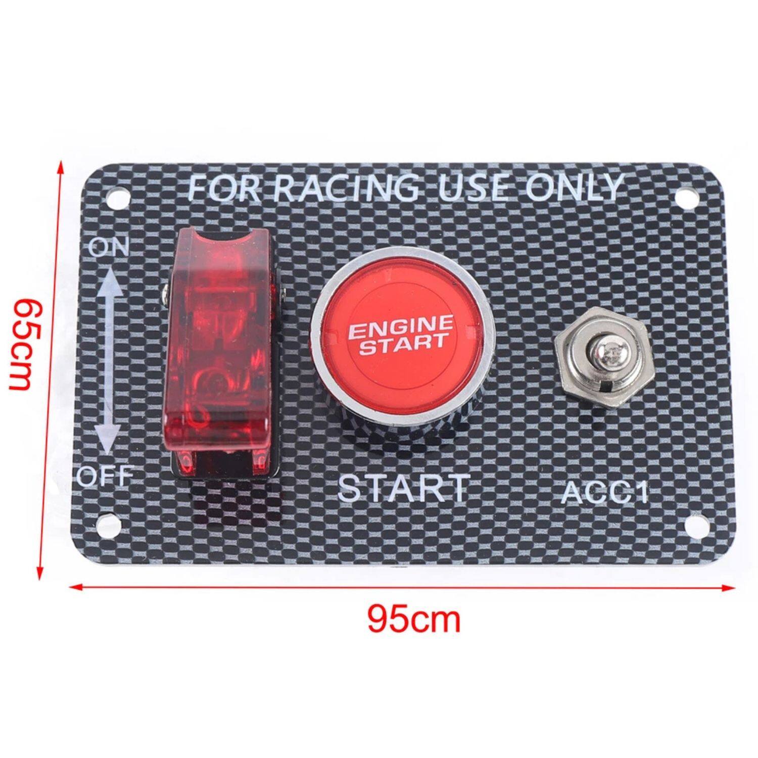 FOR RACING USE ONLY

65cm

ENGINE START

ON
OFF

START
ACC1

95cm