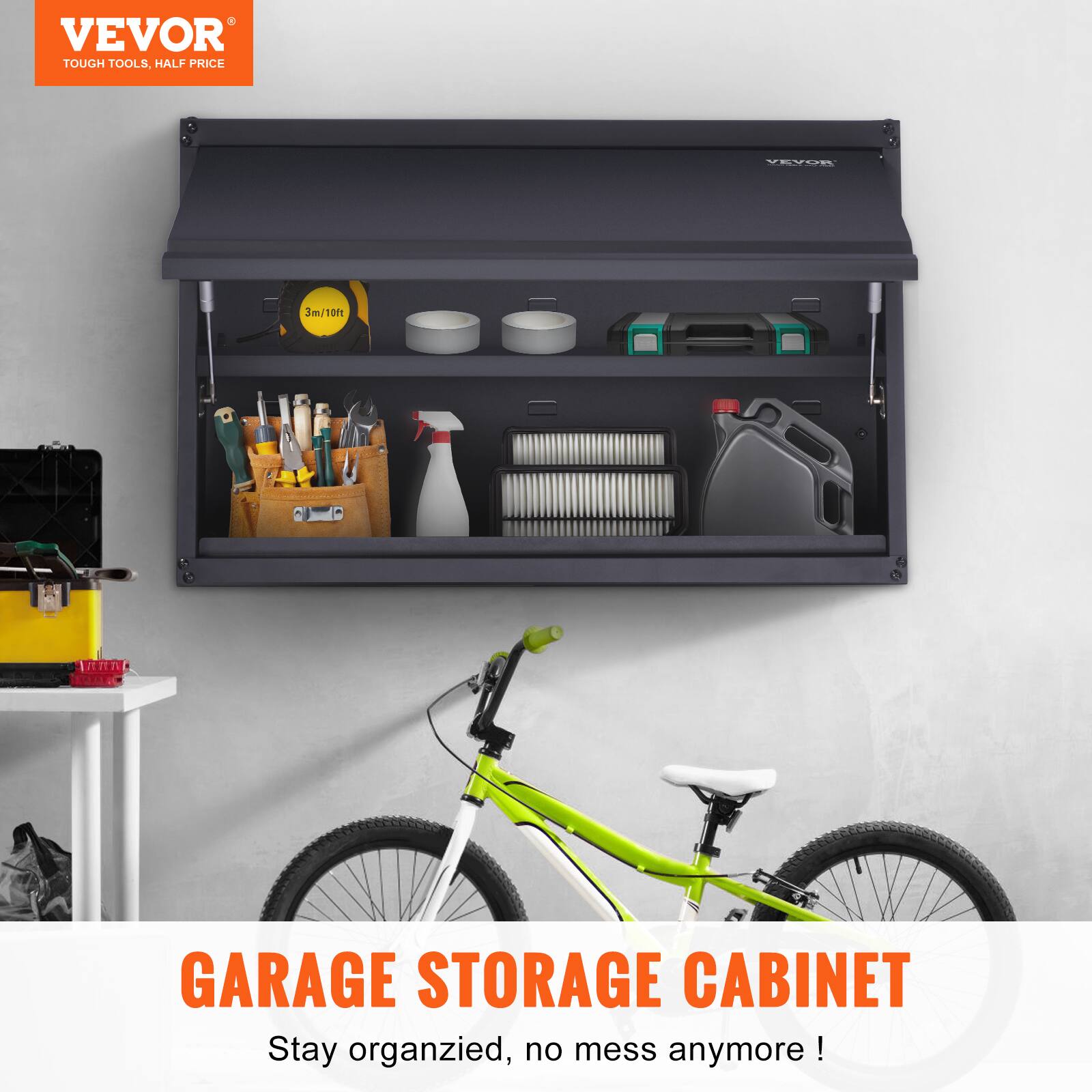 VEVOR  
TOUGH TOOLS, HALF PRICE  

GARAGE STORAGE CABINET  
Stay organized, no mess anymore!
