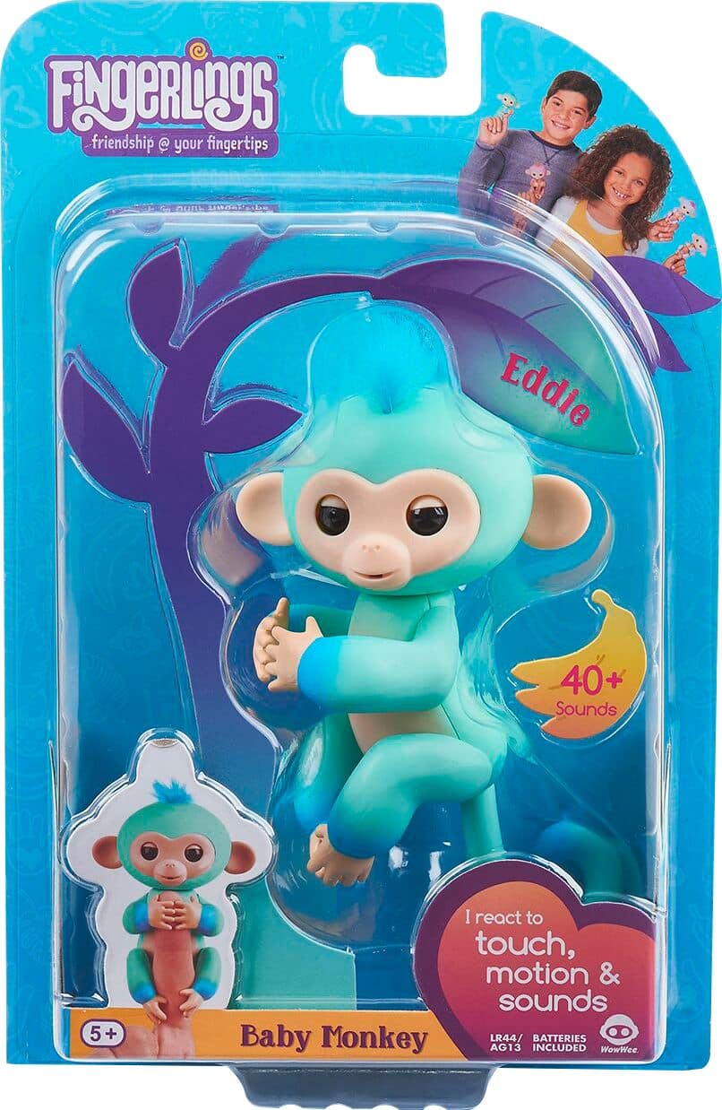 WowWee Fingerlings Baby Monkey Eddie Light Blue Best Buy