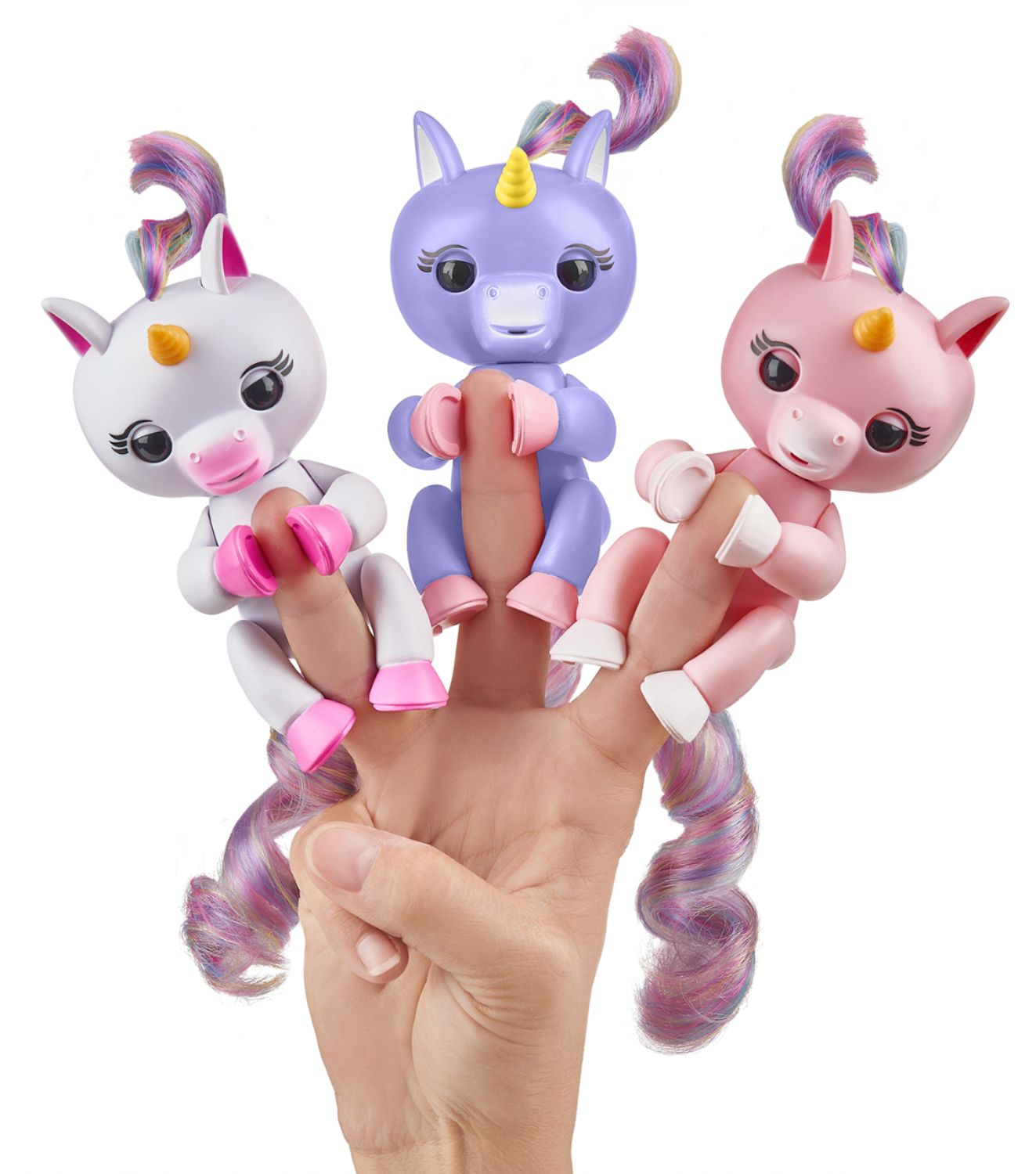 WowWee Gemma Pink Baby Unicorn Fingerlings 40 Sounds for sale online