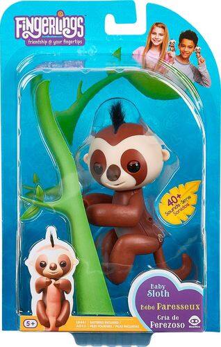 WowWee - Fingerlings Baby Sloth Kingsley - Brown
