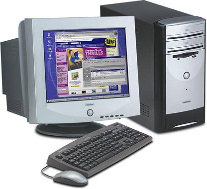 Front Standard. eMachines - 2.5GHz Desktop and 17" Flat-Screen Monitor.