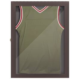 Homcom - 23.5" x 31.5" UV-Resistant Sports Jersey Frame Display Case - Brown