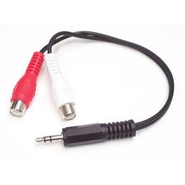 StarTech.com - 6in Stereo Audio Cable - 3.5mm Male to 2x RCA Female