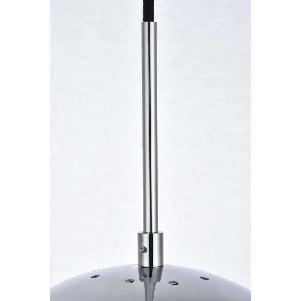 Alt View 1. Living District - Eclipse 1 Light Chrome Pendant With Clear Glass - Chrome And Clear.