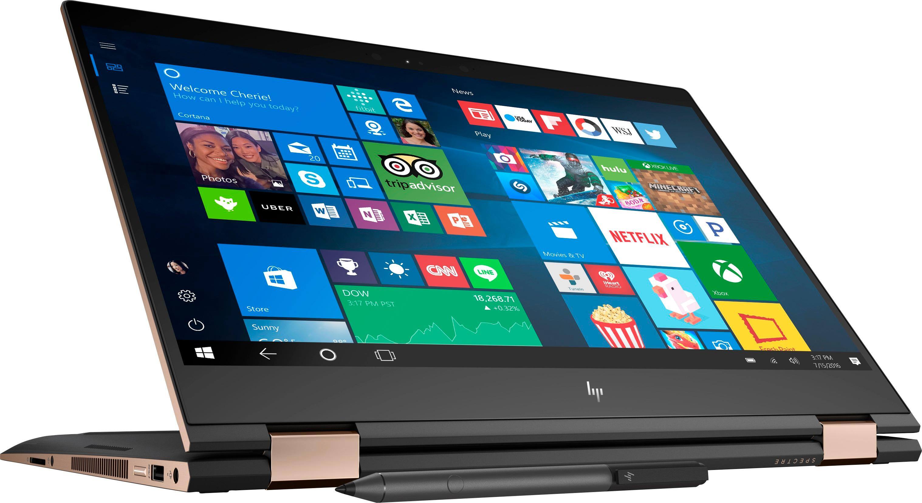 Alt View 12. HP - Spectre x360 2-in-1 15.6" 4K Ultra HD Touch-Screen Laptop - Intel Core i7 - NVIDIA GeForce MX150 - 512GB SSD.