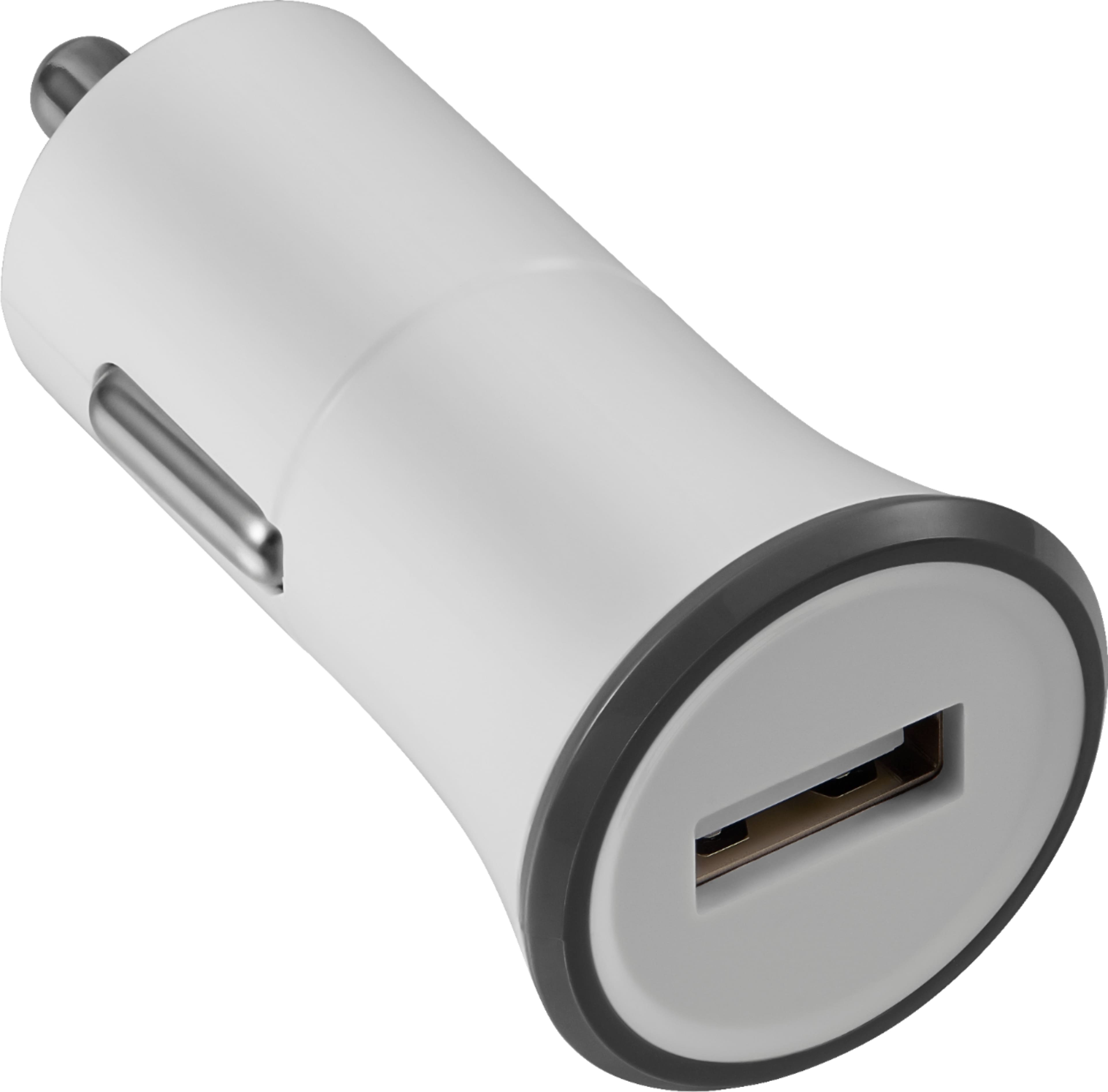 Front. Insignia™ - Vehicle Charger - White/Blue.