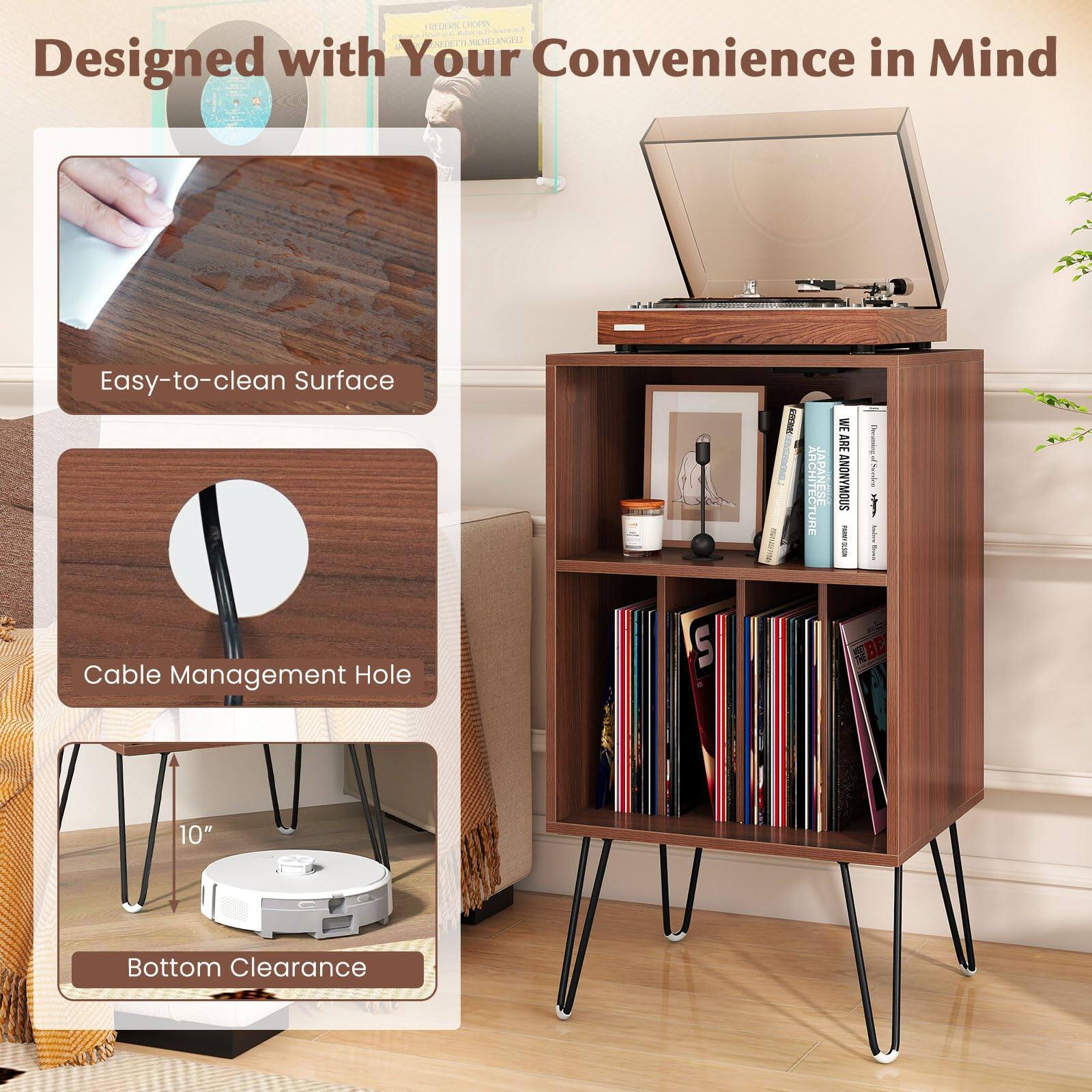 Designed with Your Convenience in Mind

- Easy-to-clean Surface
- Cable Management Hole
- Bottom Clearance 10"