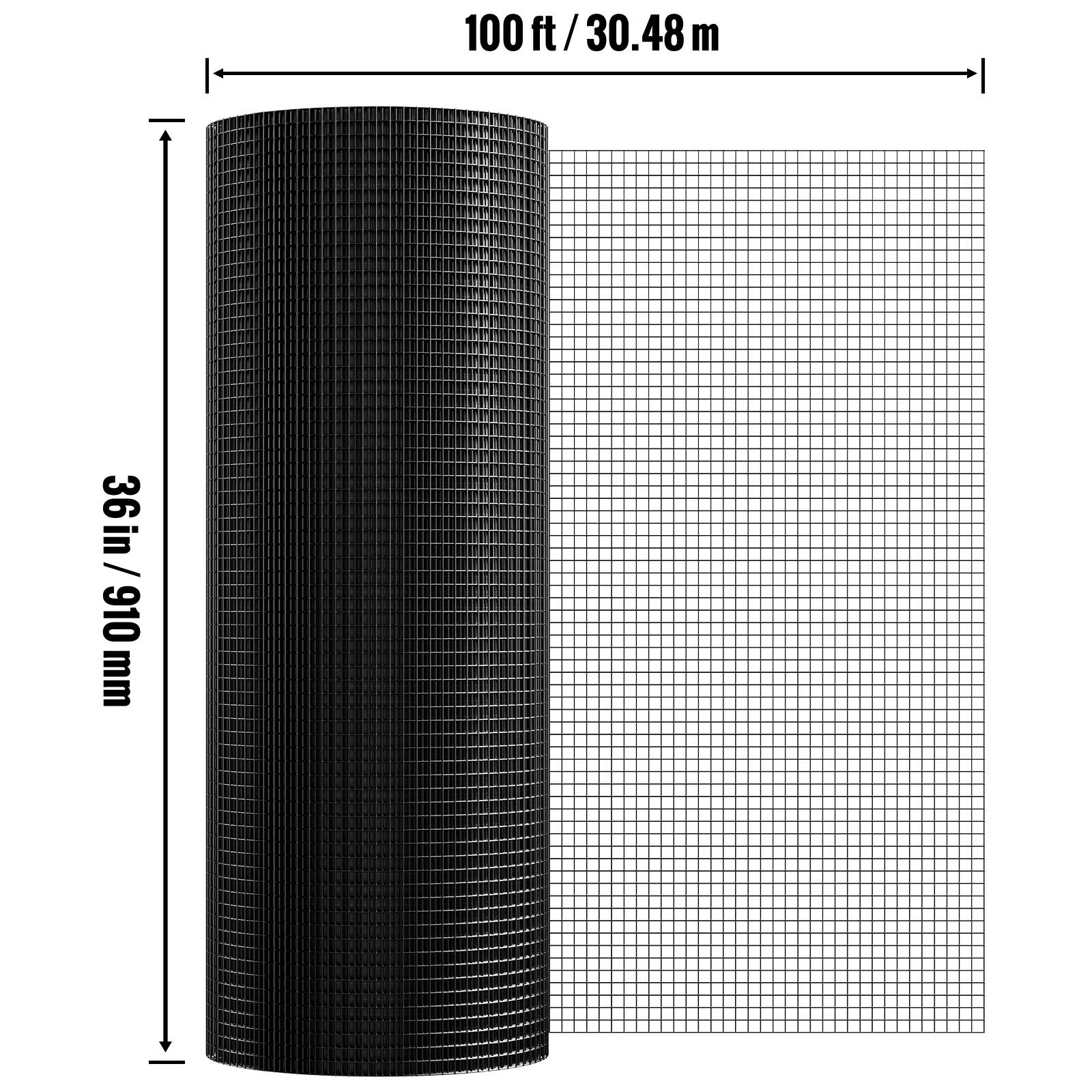 100 ft / 30.48 m  
36 in / 910 mm