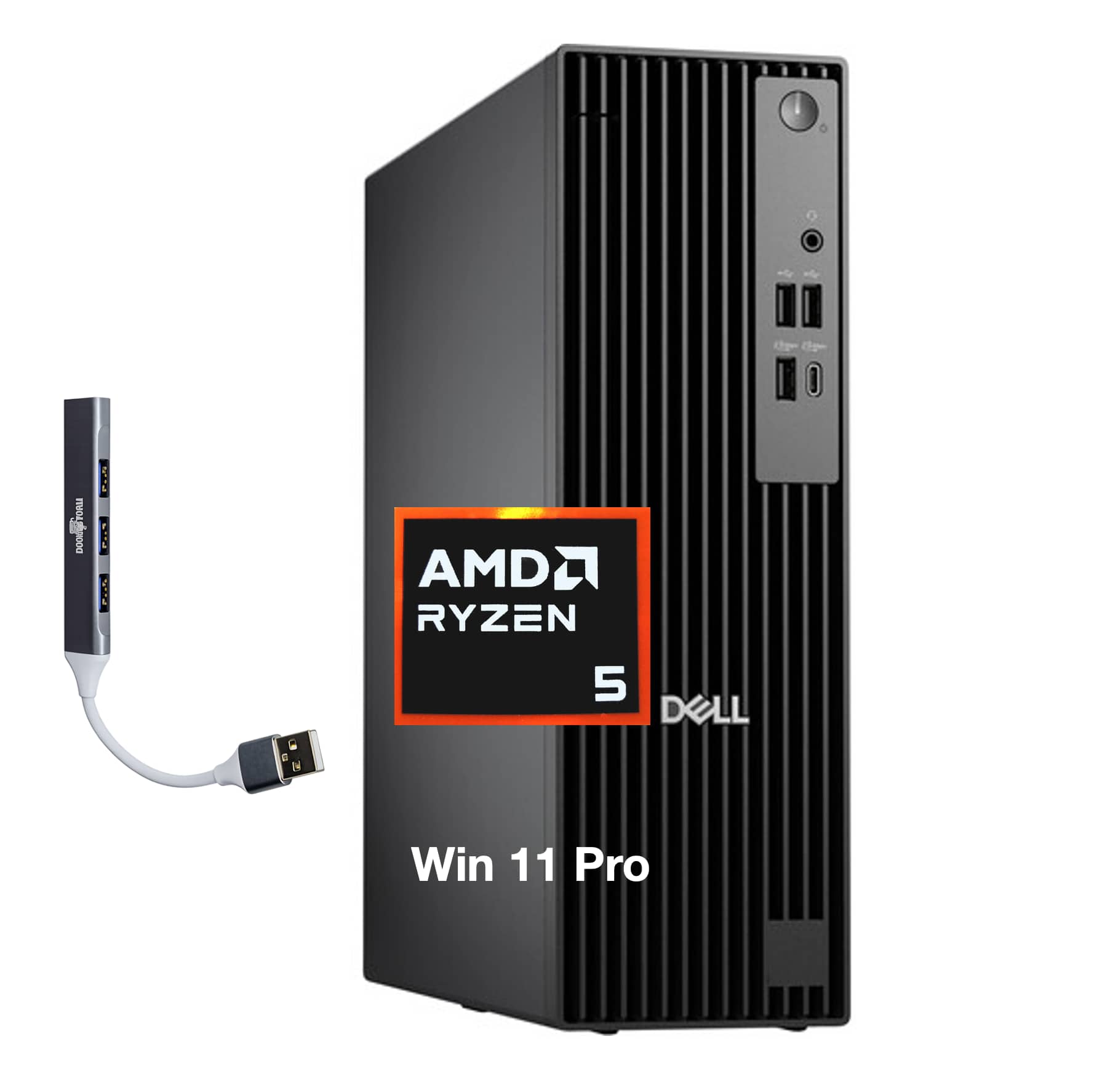 Dell - Upgraded - Pro Slim QCS1255 Desktop (Ryzen 5 8500G, 64GB, 2TB SSD, AMD Radeon 740M, Win 11 Pro) w/USB Hub - Black price history on PriceWatchPro