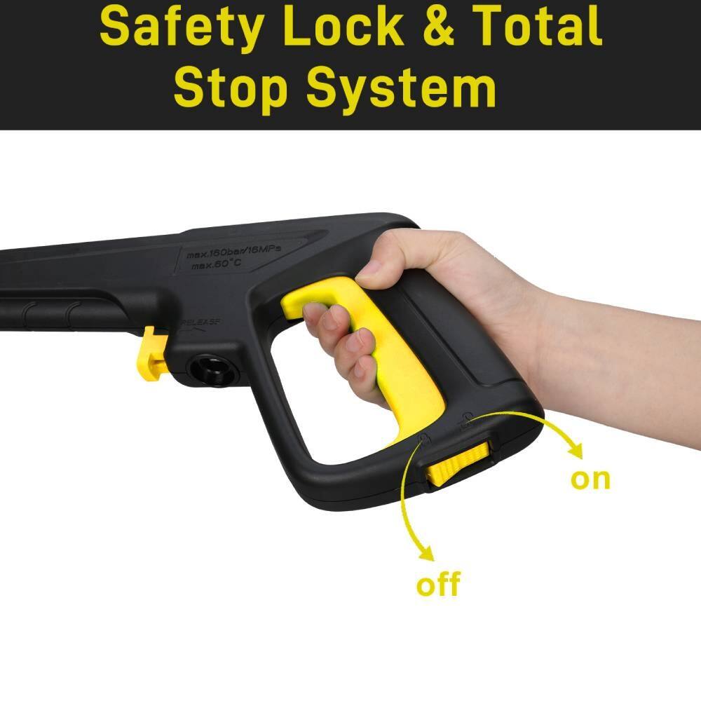 Safety Lock & Total Stop System

max. 150bar/16MPa  
max. 60°C

on  
off