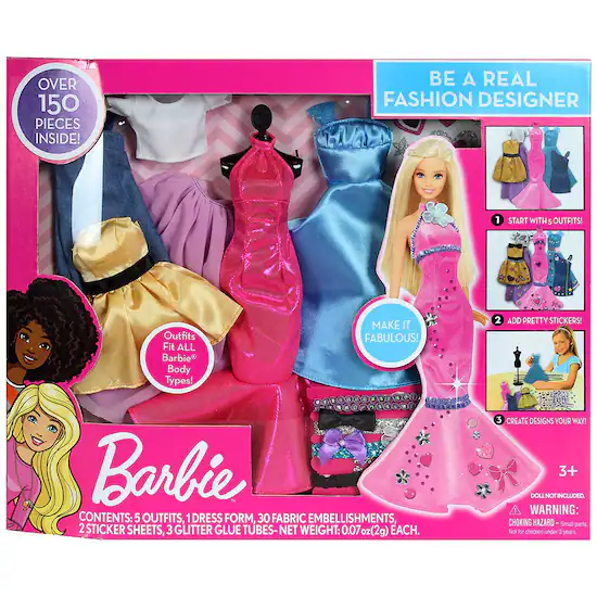 Tara Toys Barbie Be a Fashion Designer Doll Dress Up Kit 5 Outfits G029116703957 Best Buy