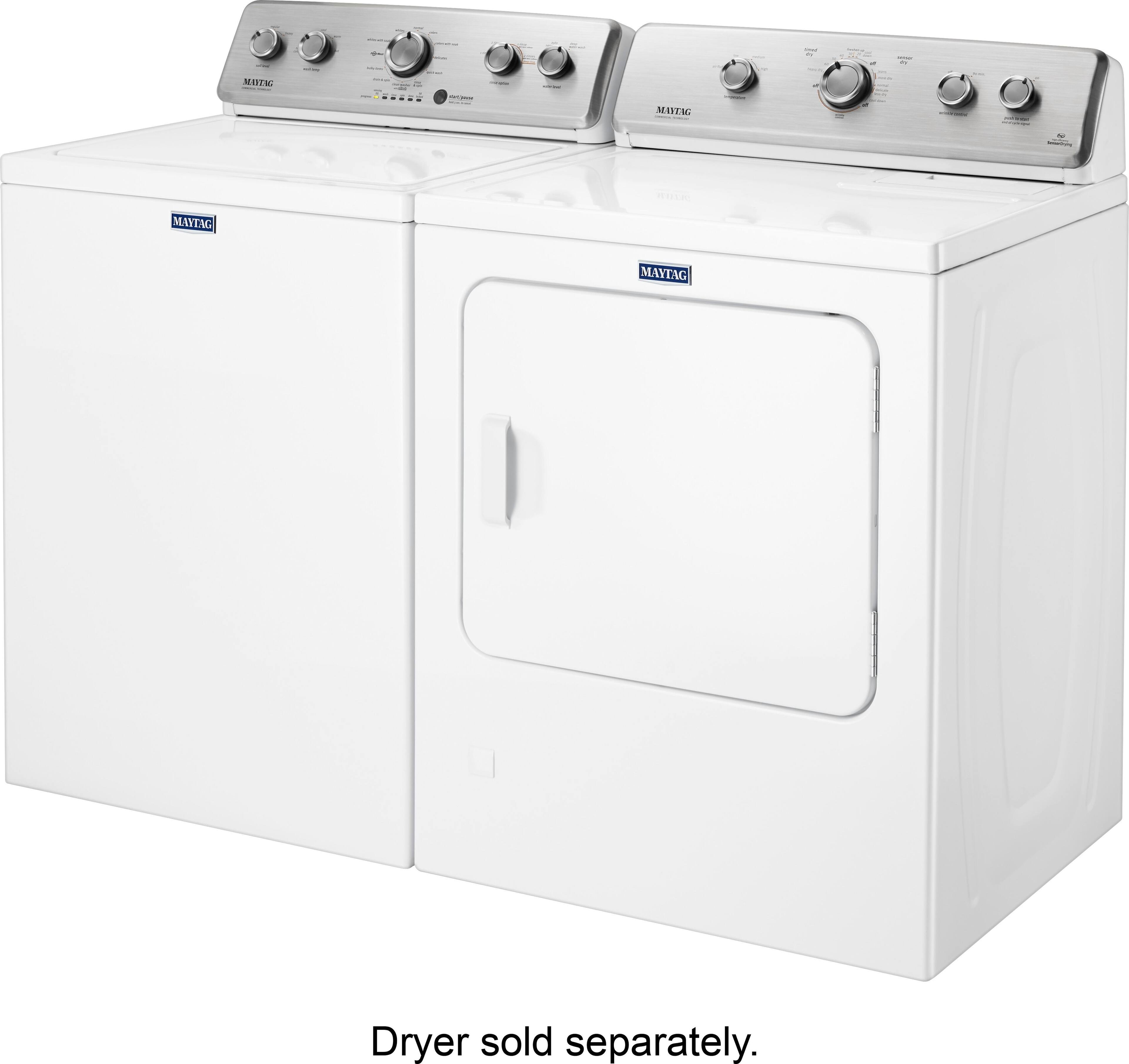 Alt View 13. Maytag - 3.8 Cu. Ft. High Efficiency Top Load Washer with PowerWash Agitator - White.