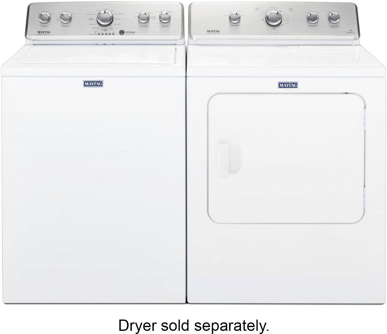 Alt View 18. Maytag - 3.8 Cu. Ft. High Efficiency Top Load Washer with PowerWash Agitator - White.