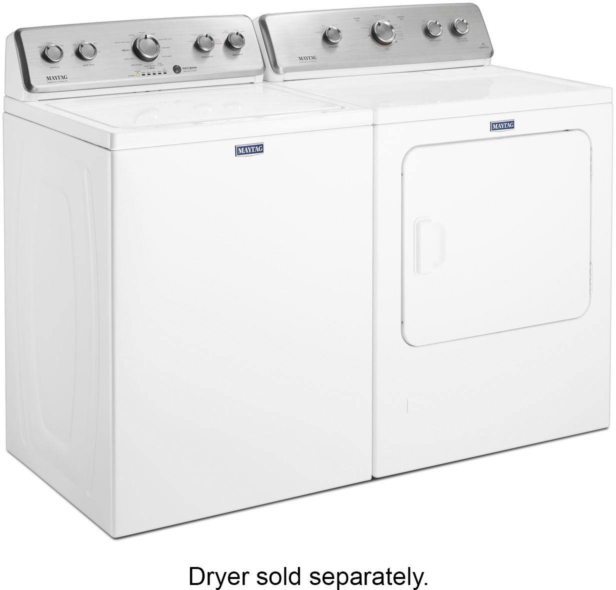 Alt View 19. Maytag - 3.8 Cu. Ft. High Efficiency Top Load Washer with PowerWash Agitator - White.