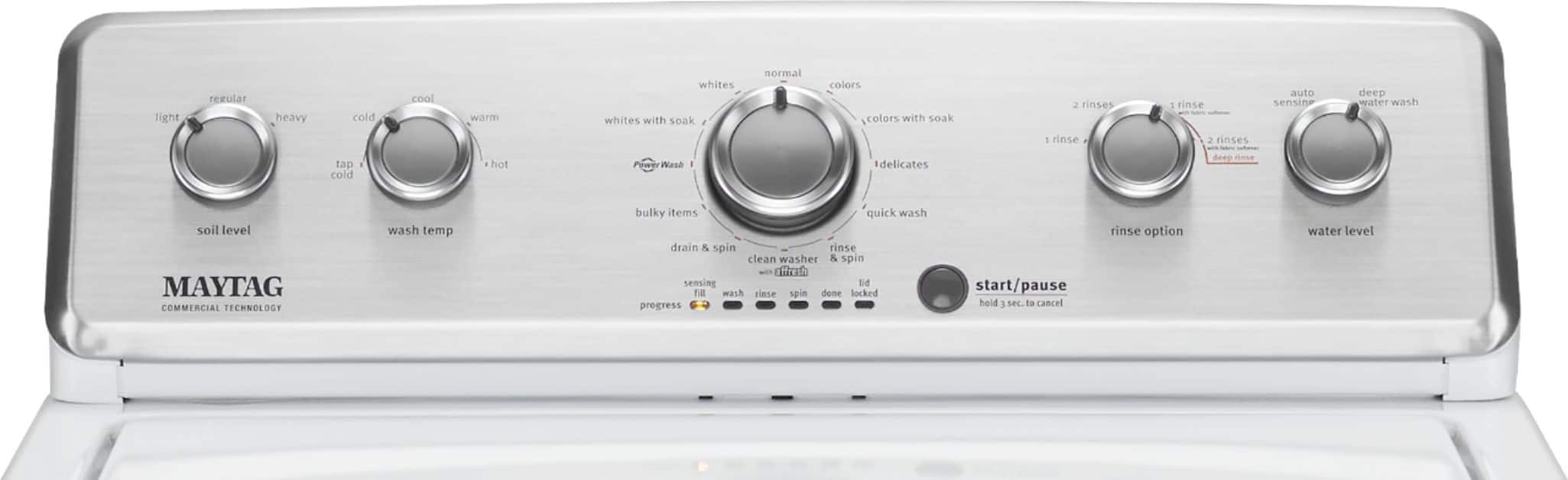 Alt View 1. Maytag - 3.8 Cu. Ft. High Efficiency Top Load Washer with PowerWash Agitator - White.