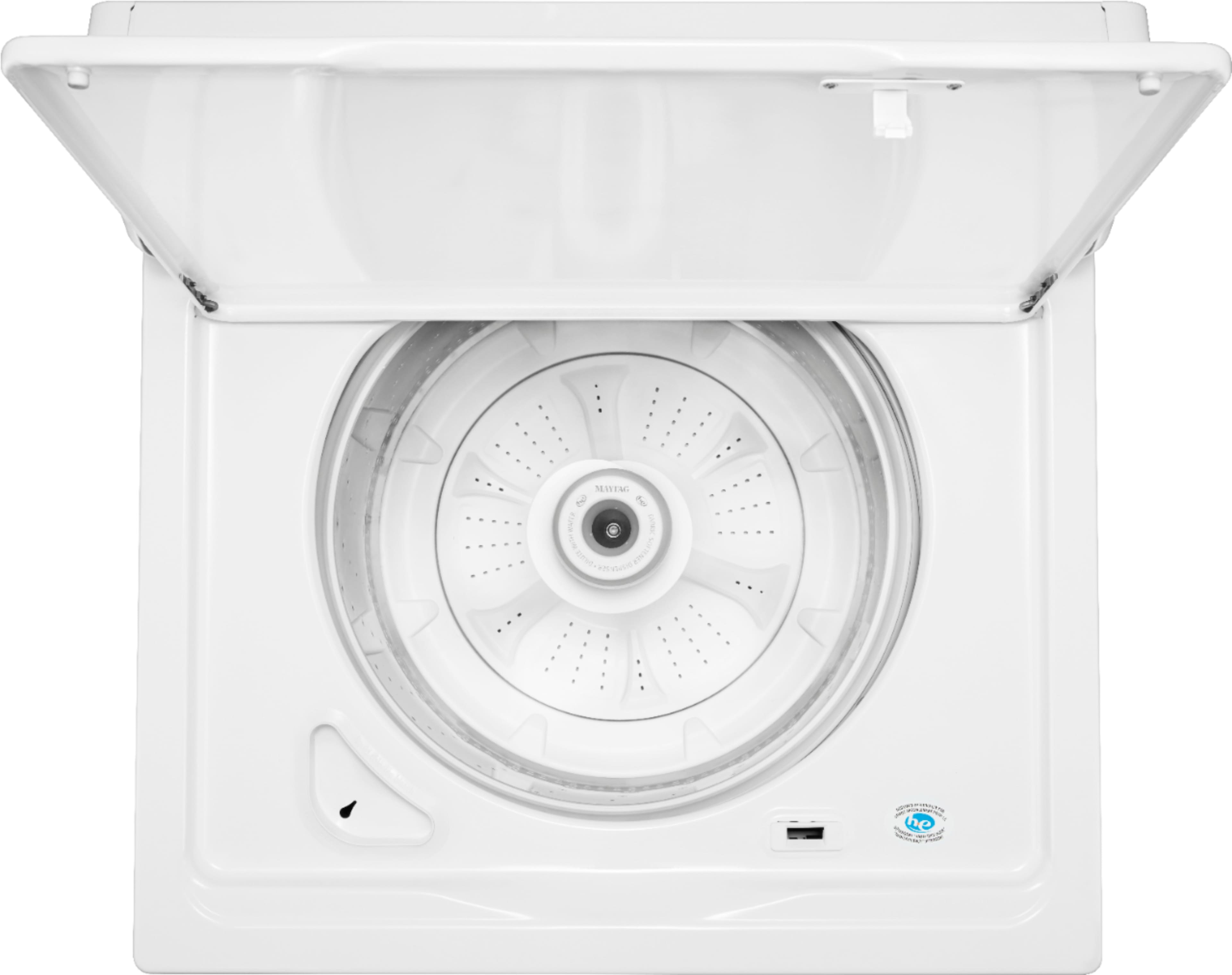 Alt View 2. Maytag - 3.8 Cu. Ft. High Efficiency Top Load Washer with PowerWash Agitator - White.