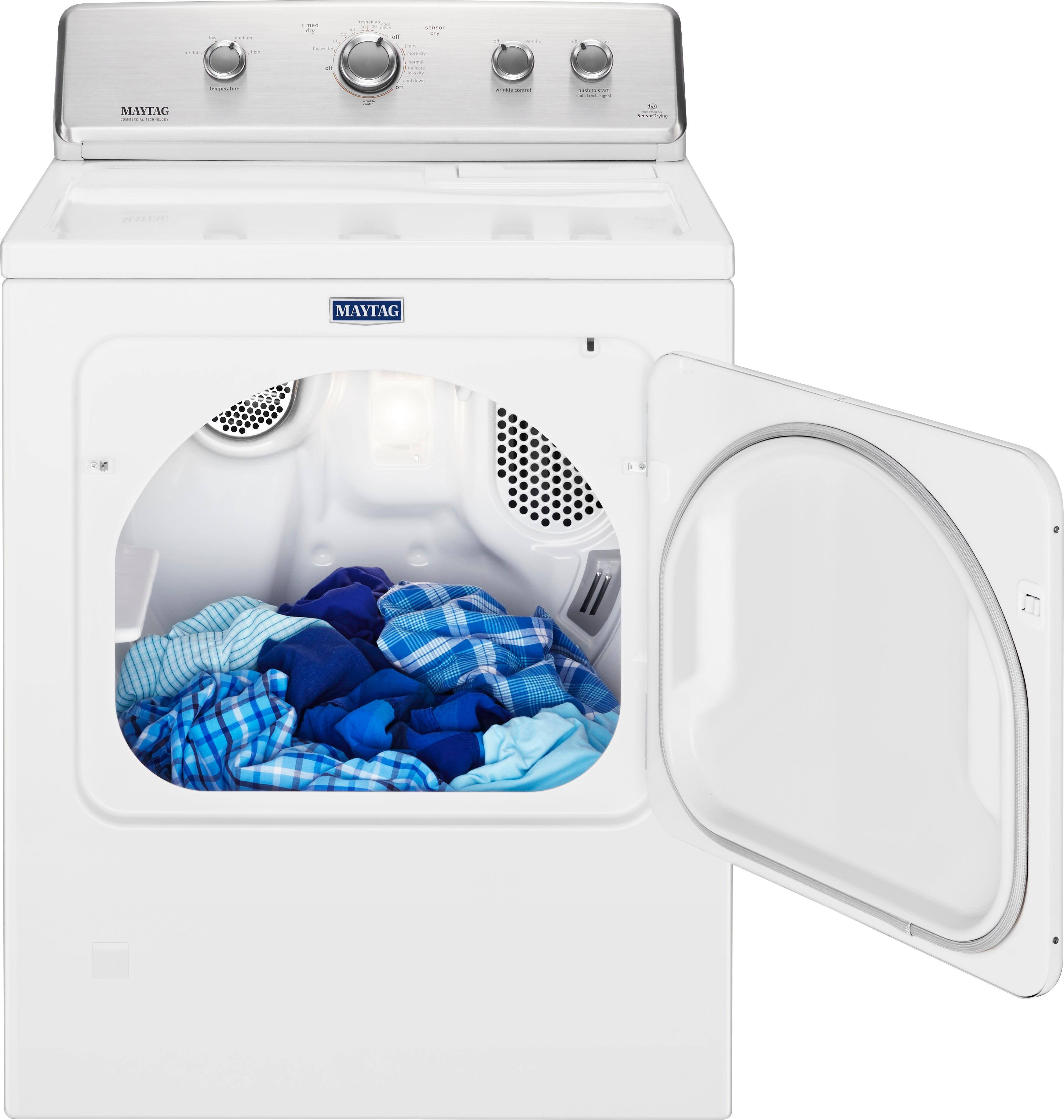 Alt View 12. Maytag - 7 Cu. Ft. Gas Dryer with Wrinkle Control Cycle - White.